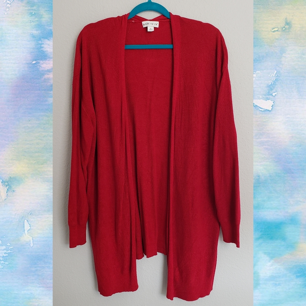 SOLD-Target Ava & Viv Open Cardigan, Red